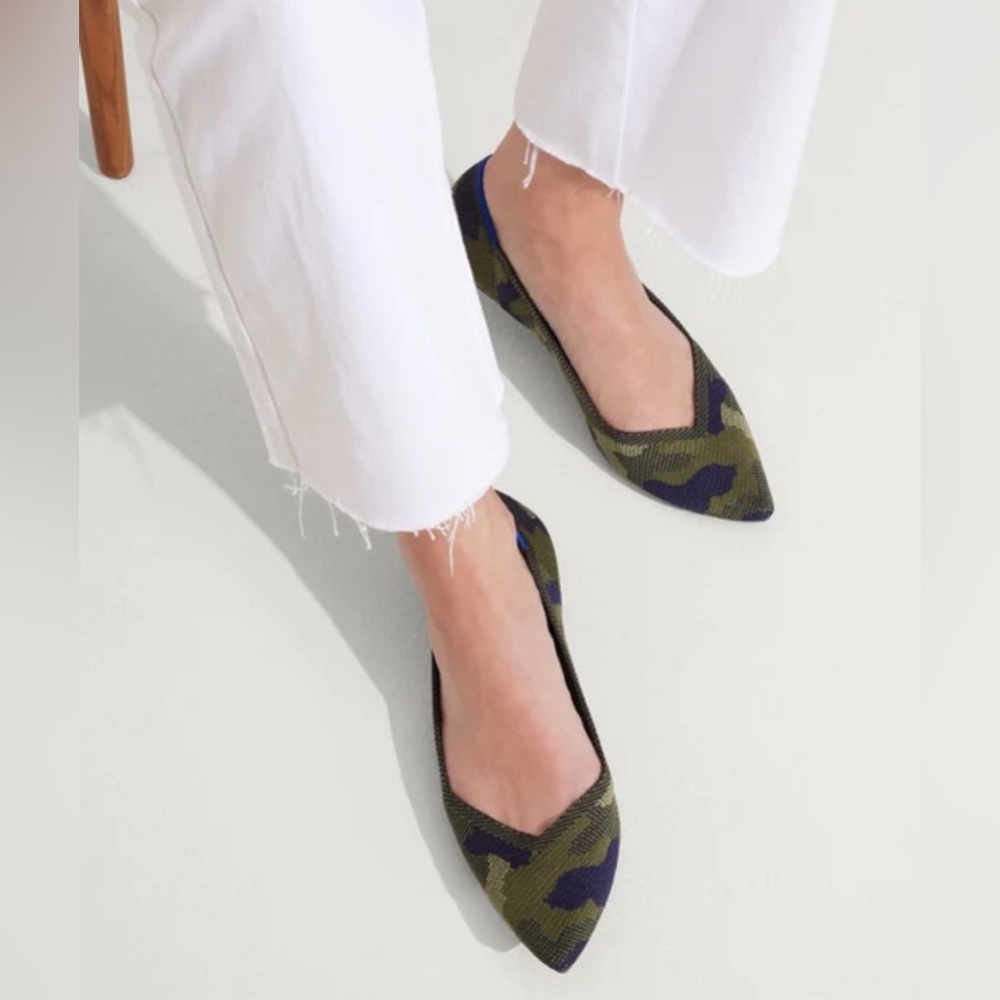 Rothy’s The Point Flats in Spruce Camo